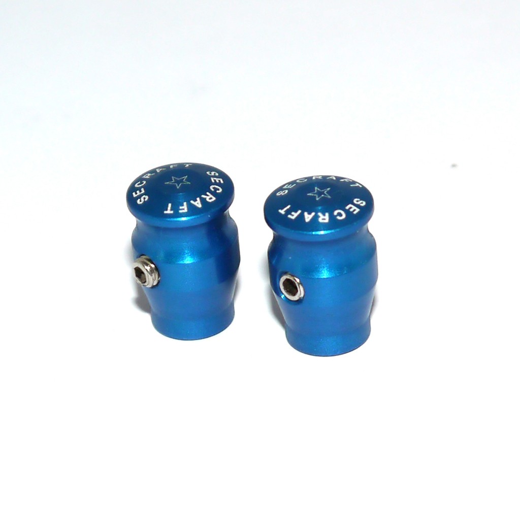 Capuchon anodisé BLEU pour interrupteur radio (moyen)