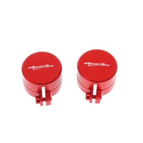 Capuchon aluminium anodisé ROUGE pour tube diam. 25mm