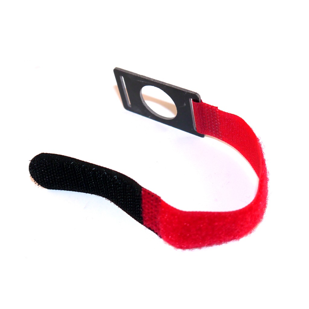 Collier velcro Rouge avec support en fibre pour fixation Gopro Hero 2