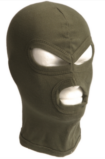 Cagoule coton 3 trous Olive #A60401