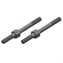 Biellettes à pas inverse M4 50mm acier Team Corally (2pc) #CORA-C-00180-128