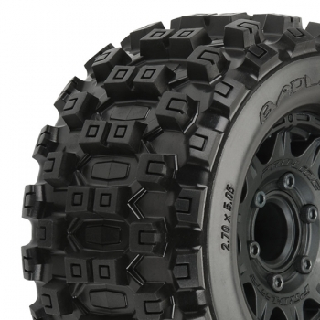 Pneus badlands MX28 HP 2.8" tout terrain 6x30 montés collés sur jantes noires
