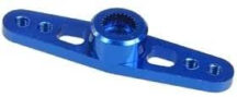 Palonnier Aluminium double trous de 3mm pour servos Sanwa Bleu #3RAC-HKD30/BU