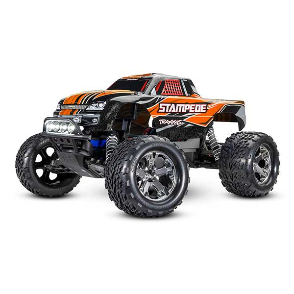 Stampede 4x2 brushed Orange avec LED batterie et chargeur 12v Traxxas