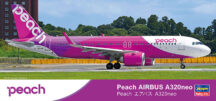 Maquette de PEACH Airbus A320neo 1/200 #HASE-10846