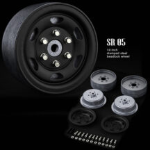 Gmade Jantes SR05 1.9 BeadLock Matt black (x2) GM70504 #GM70504