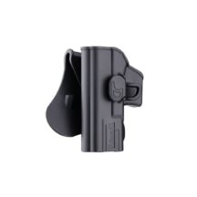 Holster rigide à retention type Glock 19 Noir Gaucher Amomax #AMO-AMG19G2L