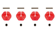 T422572R Carré de roues alu rouge 12mm (4p) 1/10